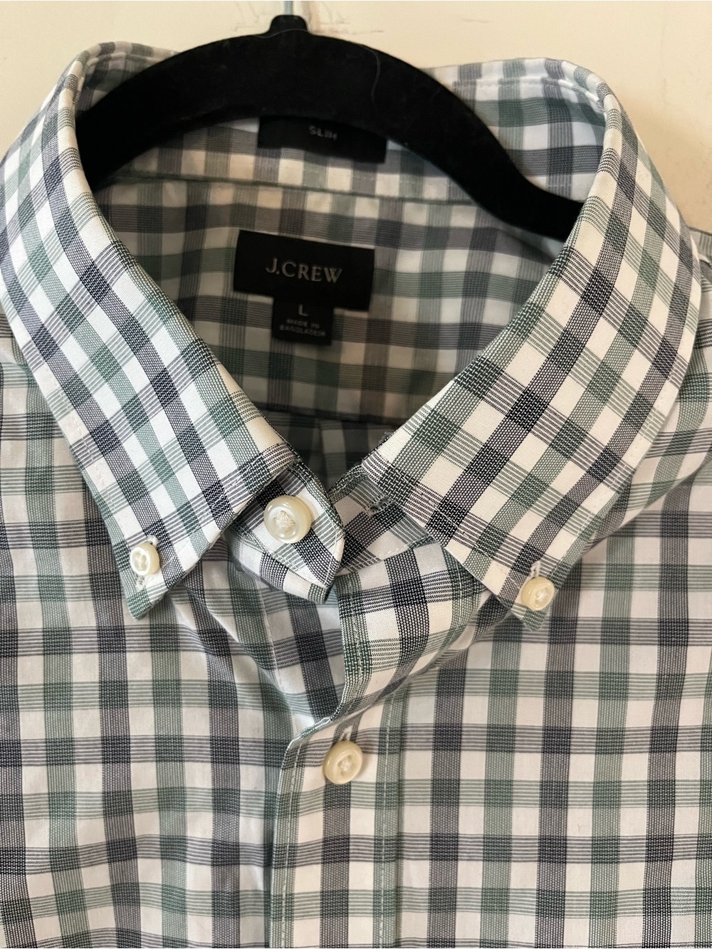 J.Crew Men's Designer Checked Button-Down Shirt Size Large Slim - Picture 3 of 16